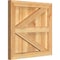Ekena Millwork Framed Board-n-Batten Shutters w/Z-Bar, Rough Sawn Western Red Cedar, 21 1/2W x 20H, PR RBF06Z21X020RWR - alternate 3